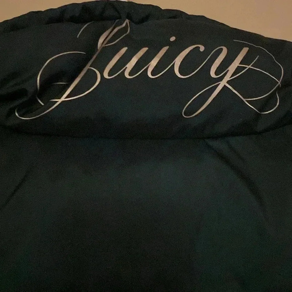 Juicy Couture y2k womens emerald Greenmount puffer down jacket- small - zip+snap - Picture 8 of 8